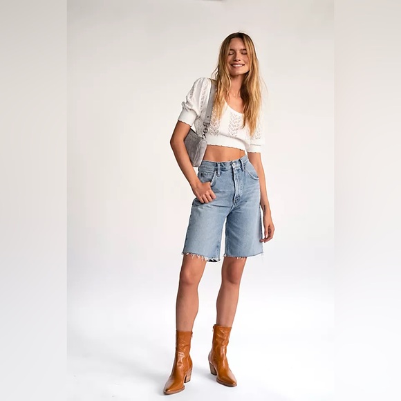 Agolde Pants - AGOLDE 90S Pinch Waist Shorts in Latitude